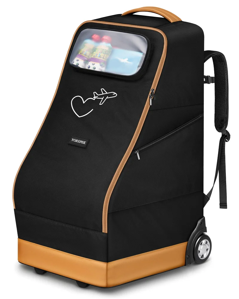 Yorepek Foldable Car Seat Travel Bag, Black
