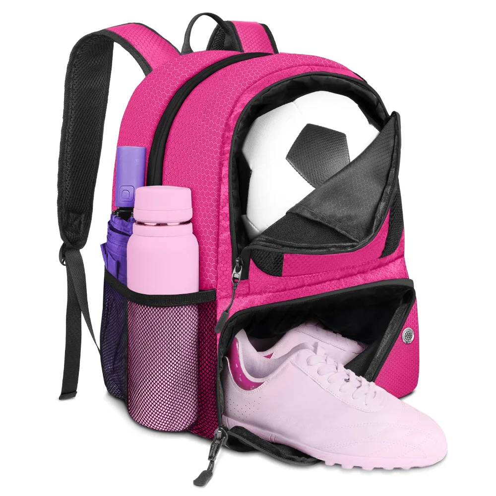 Yorepek Soccer Backpack, 28 litres, Large, Pink