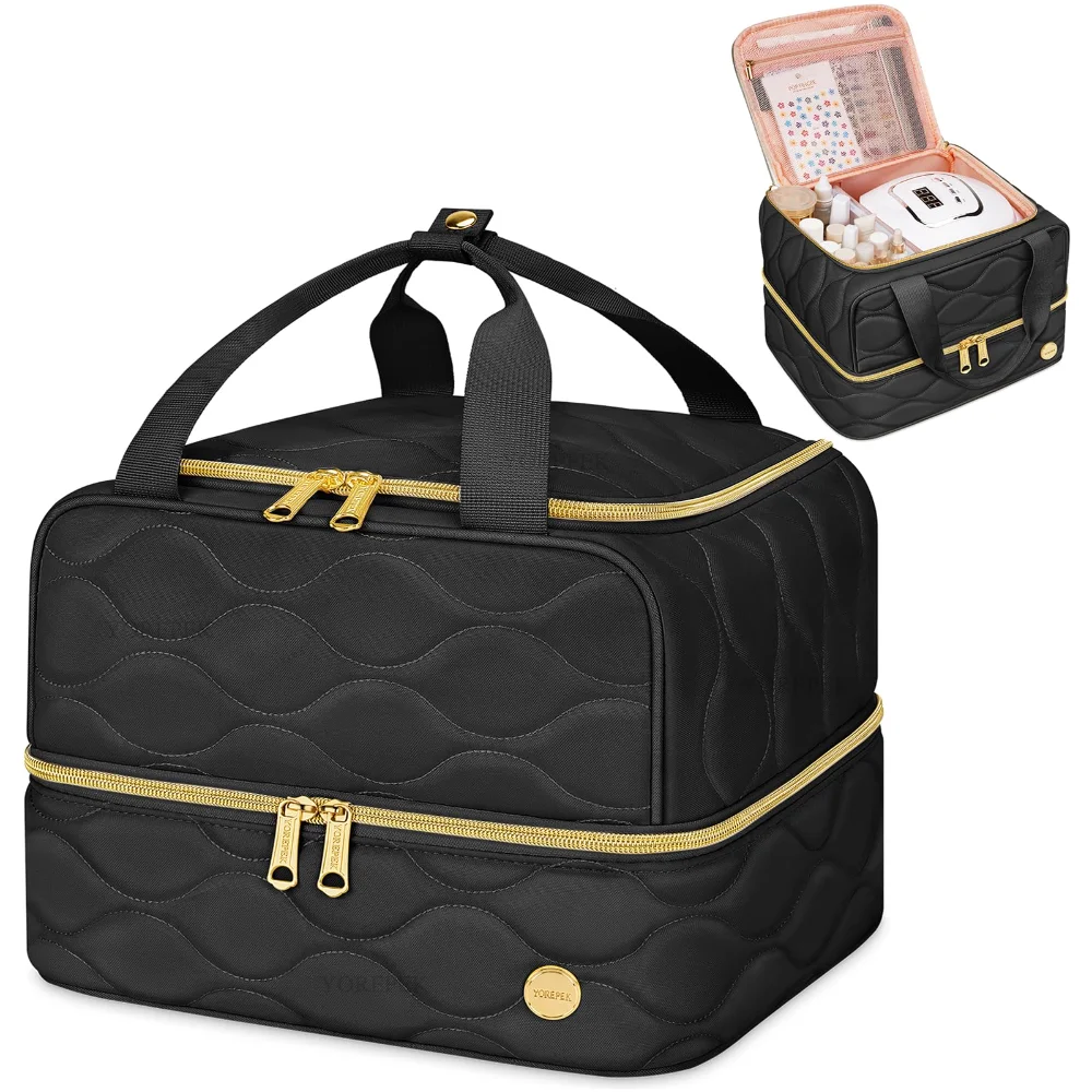 Yorepek Nail Polish Bag Organizer Case, 2 layers
