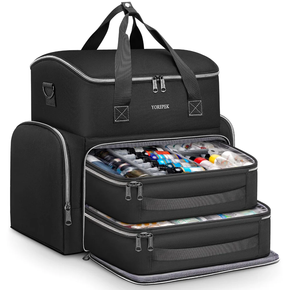 Yorepek Tattoo Travel Case, Large, Black