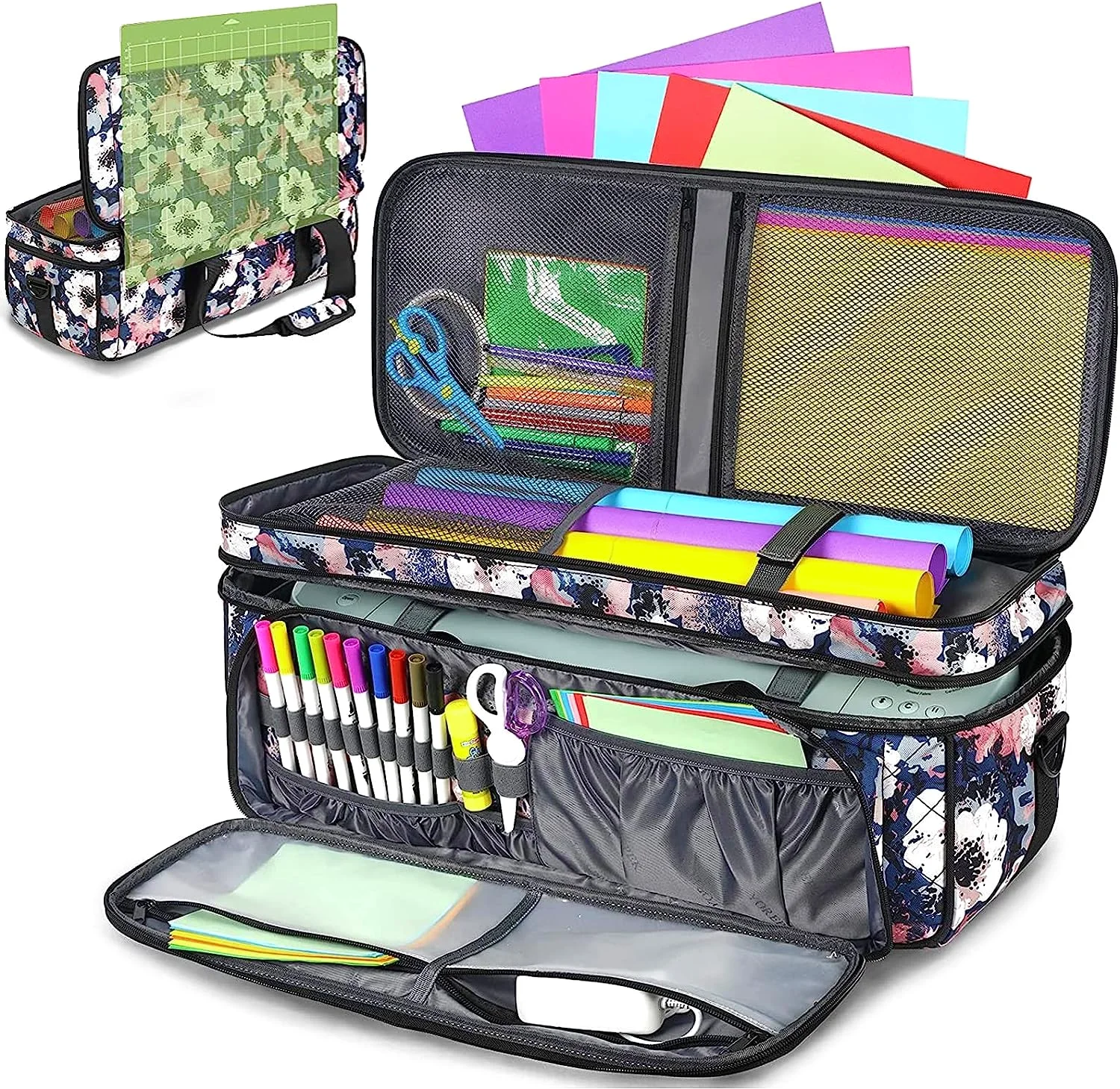 Yorepek Carrying Case for Cricut Maker, floral