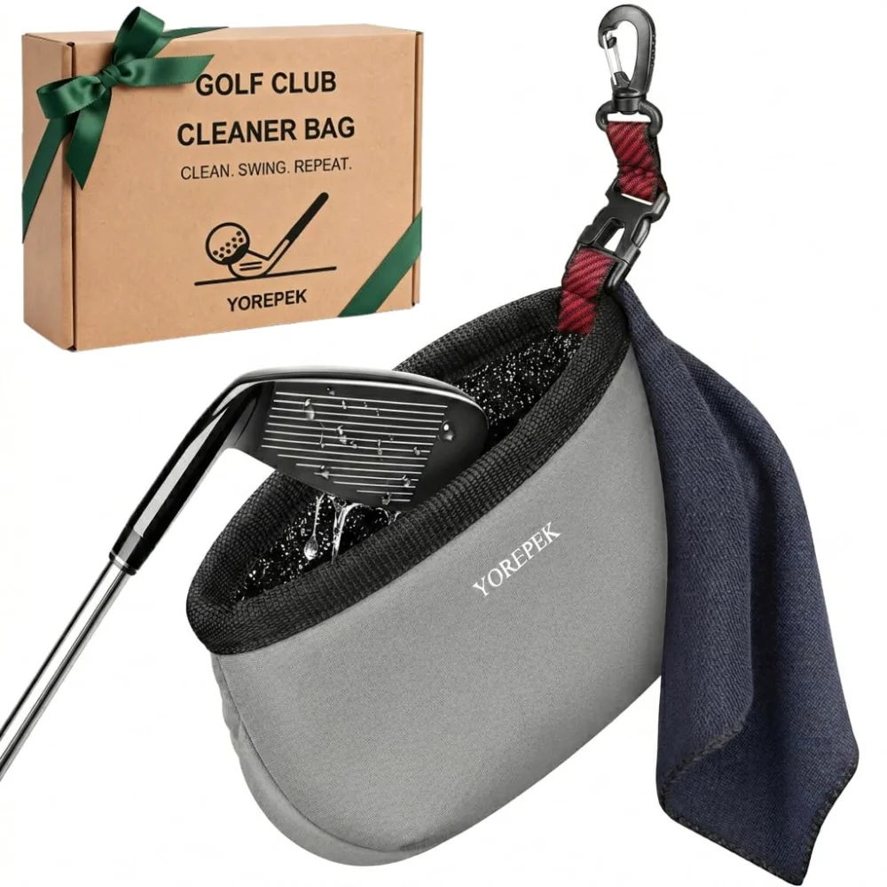 Yorepek Golf Club Cleaner Bag, Gray