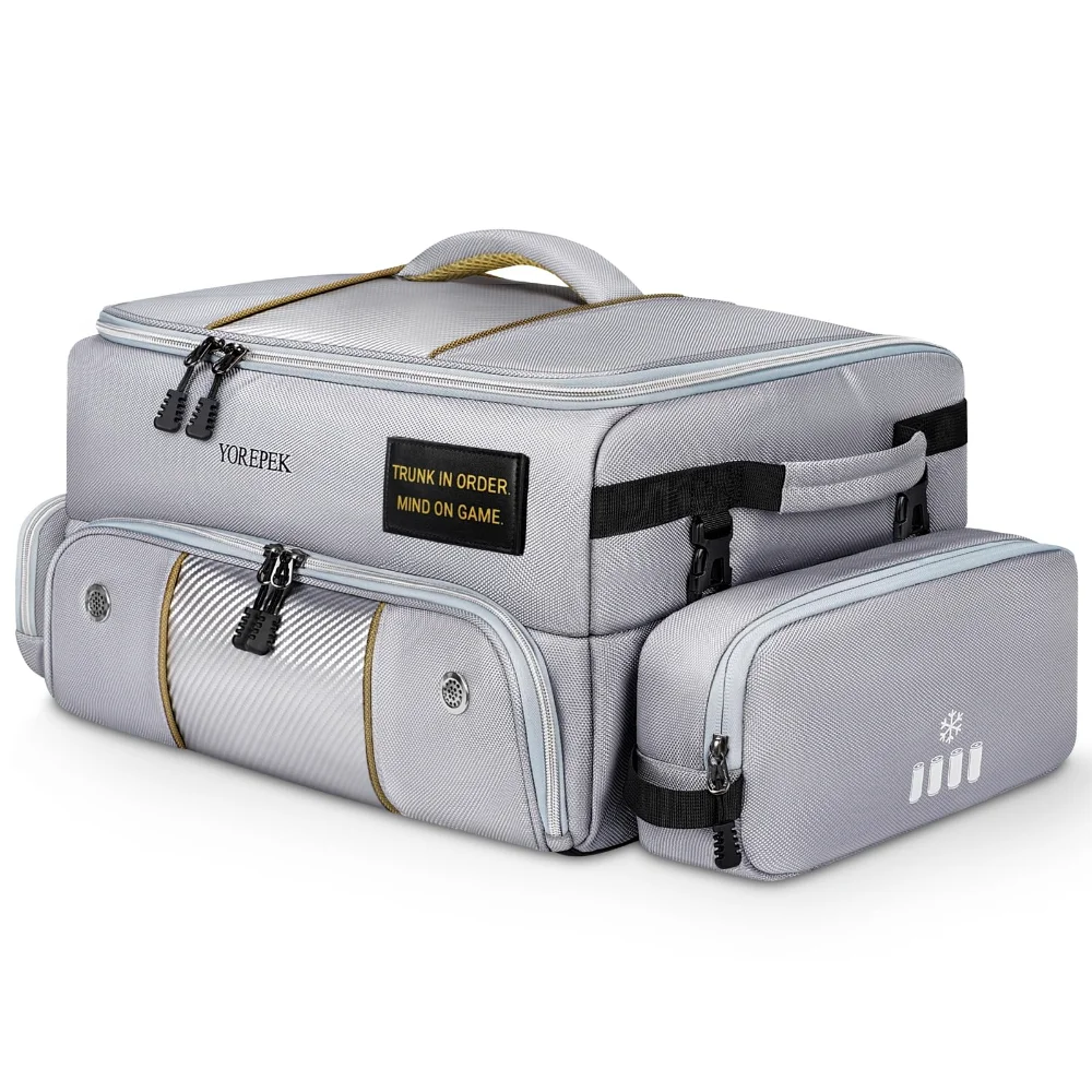 Yorepek Upgraded Golf Trunk Organizer, 2 pairs of shoes, Gray