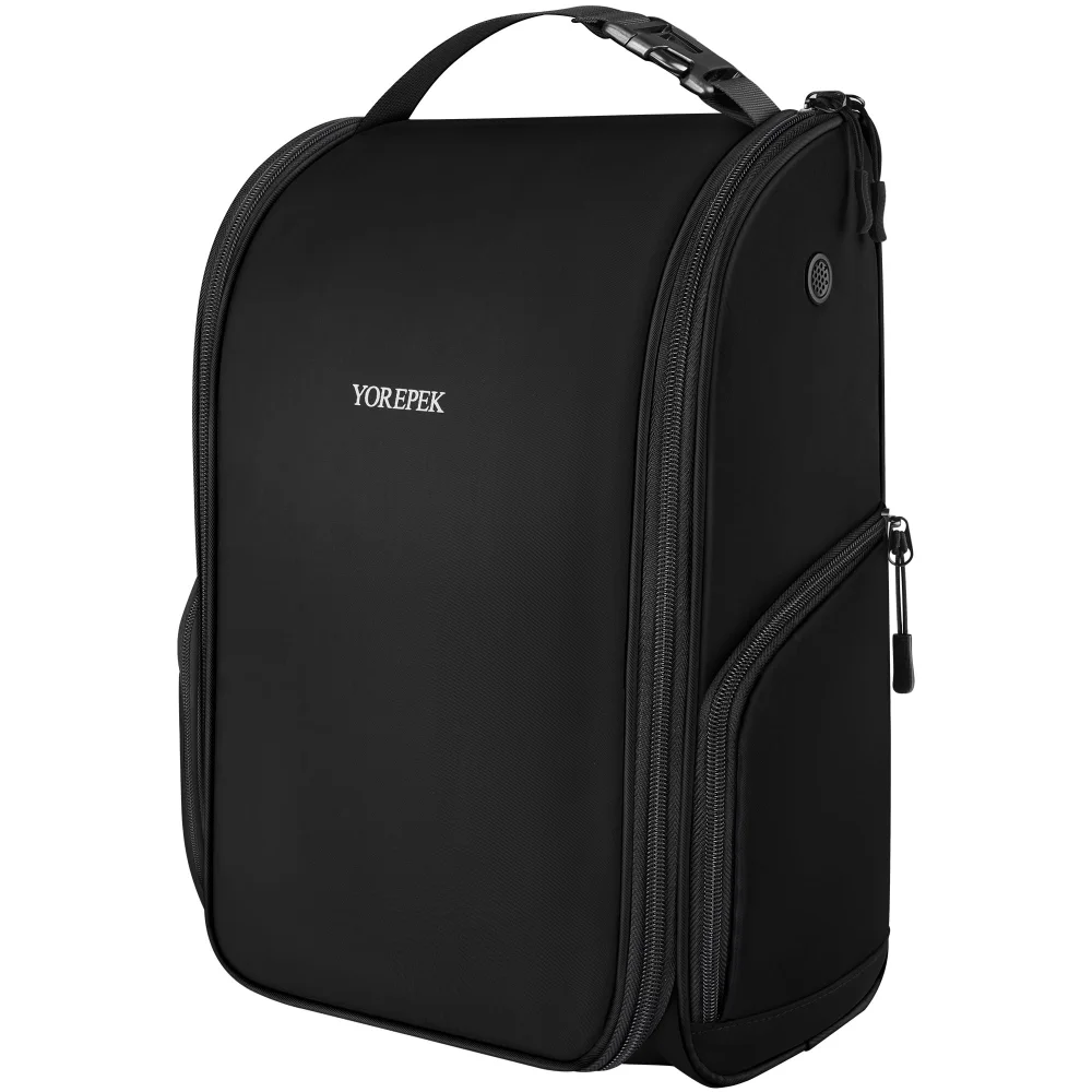 Yorepek Golf Shoe Bag, 3 pockets, Black