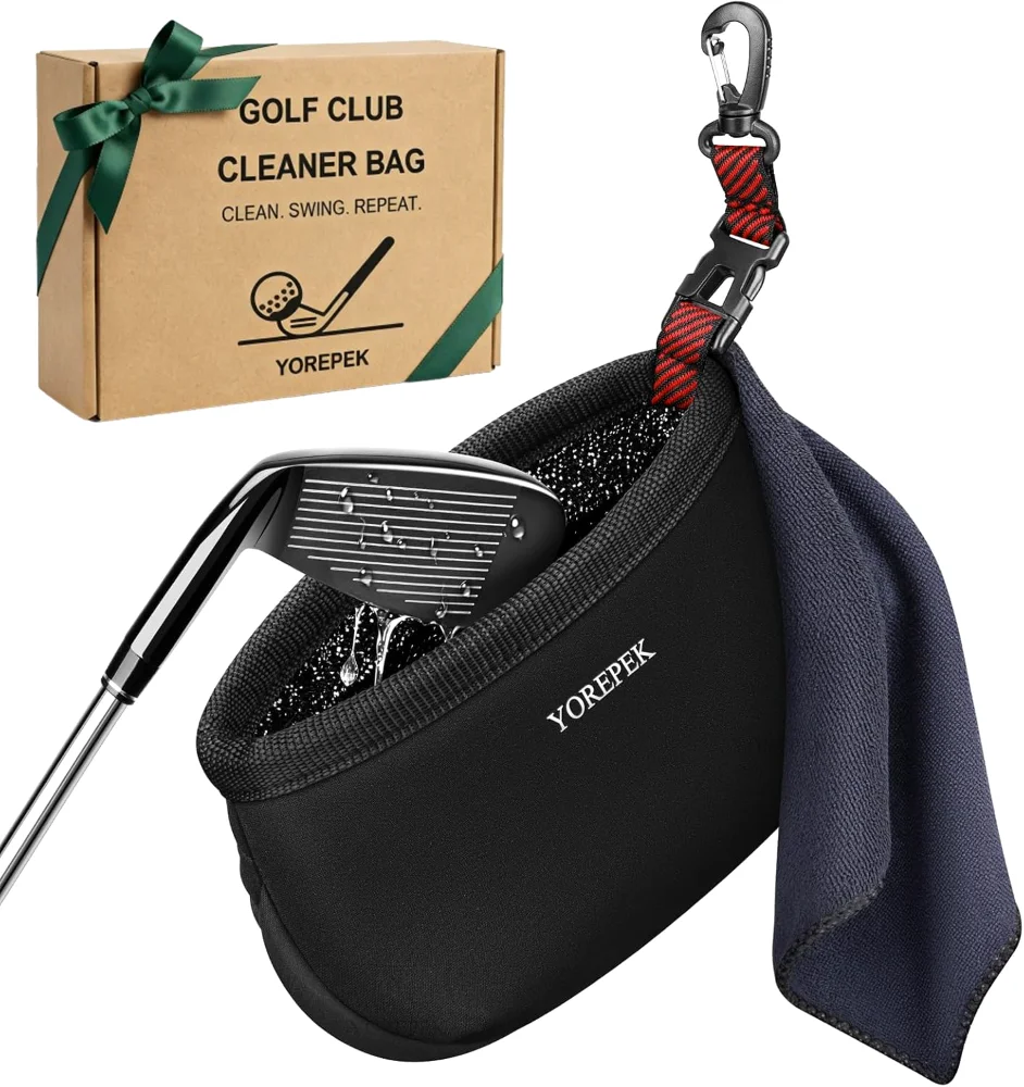 Yorepek Golf Club Cleaner Bag, Black