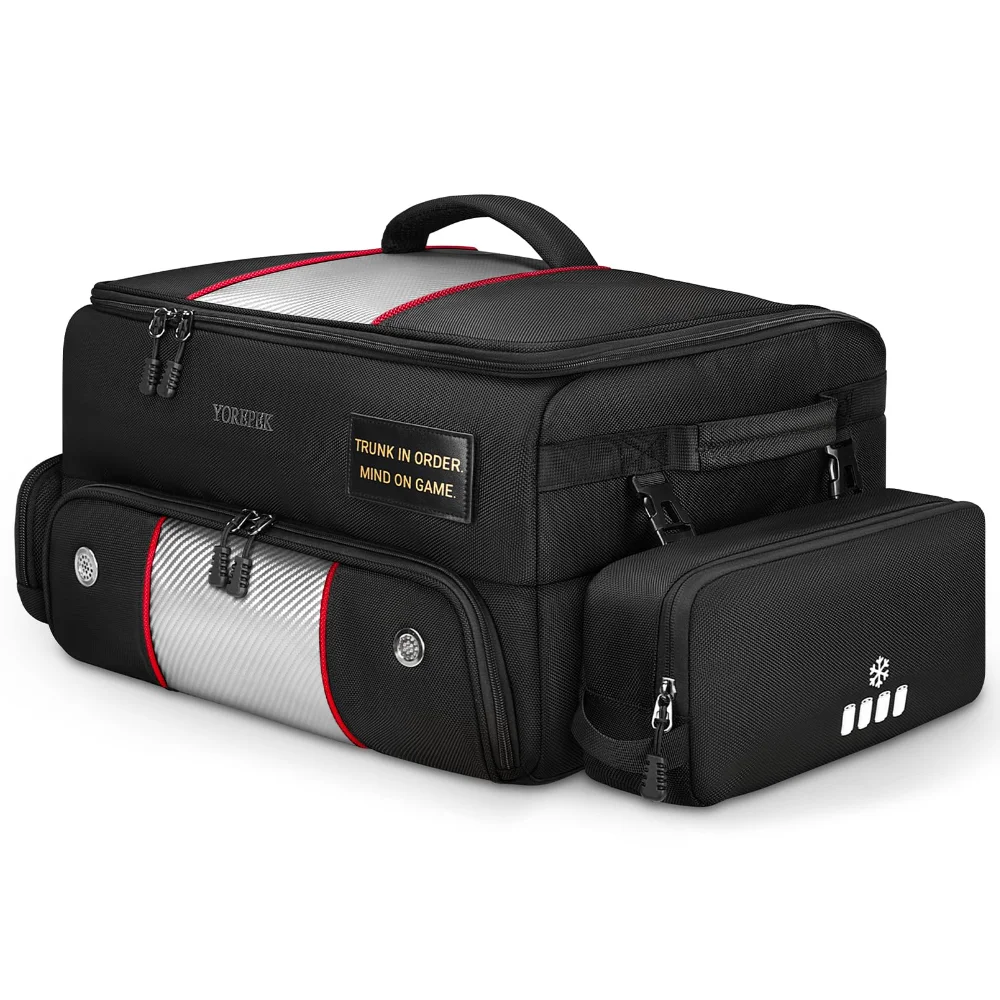 Yorepek Upgraded Golf Trunk Organizer, 2 pairs of shoes, White