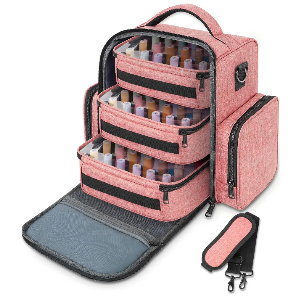 Yorepek Nail Polish Organizer, holds 72+ bottles, Pink